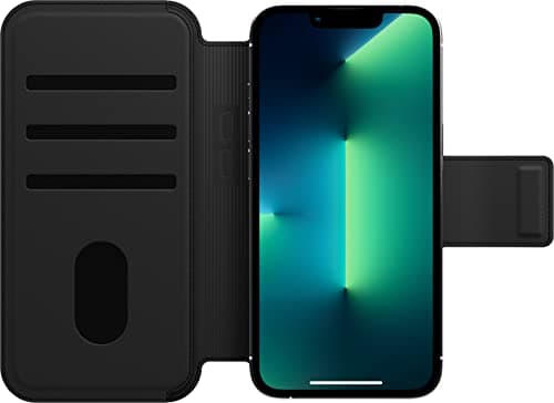 Image of OtterBox Detachable Folio Wallet (Case Sold Separately) for MagSafe - iPhone 12, iPhone 12 Pro, iPhone 13, & iPhone 13 Pro - Shadow (Black)
