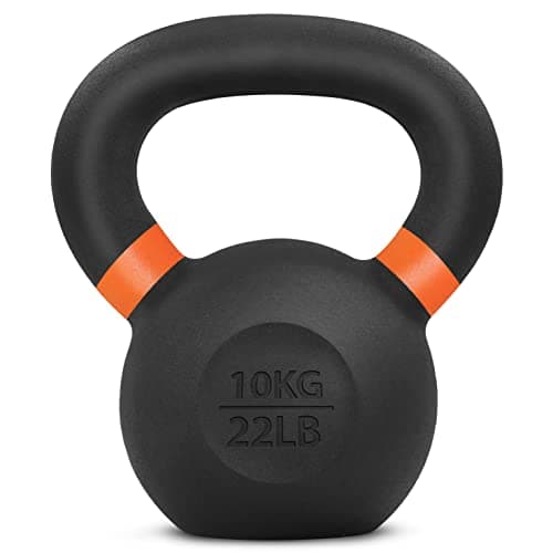 Image of Yes4All 9SWE Powder Coated Kettlebell Weight, 10 kg, Orange