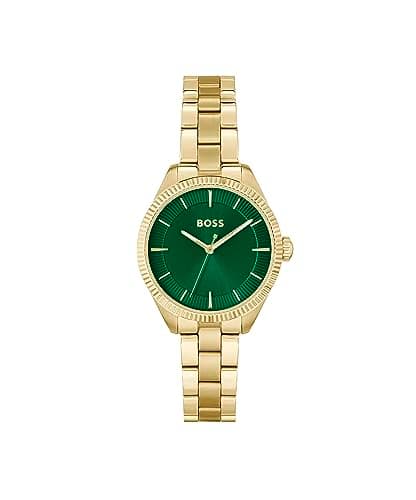 Image of BOSS Analogue Quartz Watch for Women SAGE Collection with Gold Colored Stainless Steel Bracelet - 1502729