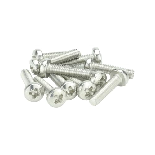 Image of M3 (3mm x 25mm) Pozi Pan Head Machine Screws - A2 Grade Stainless Steel (Pack of 20)
