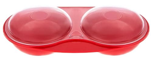 Image of Easy Cook NS606R Microwave Egg Poacher, red, 2 cup