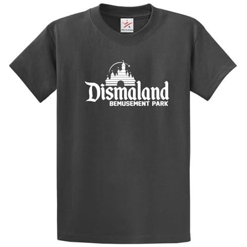 Image of Stars and Stripes Funny Banksy Dismaland Bemusement Graffiti Art Theme Park Street Artist T-Shirt (Grey-S)