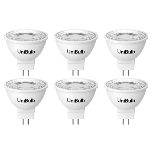 Image of Unibulb GU5.3 MR16 3.4W Energy Efficient LED Spotlight Light Bulb, 345 Lumens, 3000K Warm White, 35W Equivalent, 15,000hr Life, Non-Dimmable, Pack of 6