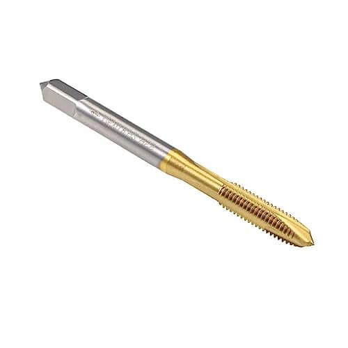 Image of MACHSWON Spiral Point Plug Threading Tap for Drilling and Tapping Aluminum Die Steel Ordinary Steel Non-Ferrous Metals and Hard Plastics H2 3 Flutes HSS Metric Screw Taps UNC 1/4-20 1PCS