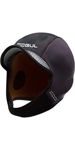 Image of Gul Mens 3mm Sdl Peaked Surf Cap Hat Black - Thermal Warm Heat Layer Layers