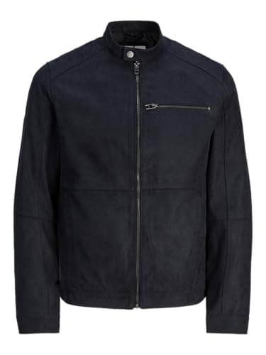 Image of JACK & JONES Male Faux Leather Jacket, jet black, L