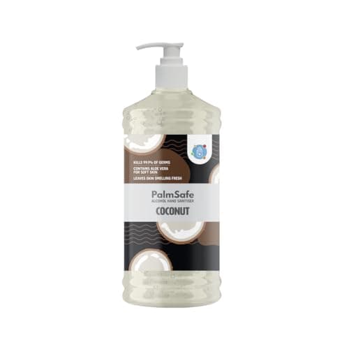 Image of Palm Safe Coconut Alcohol Hand Sanitiser 1 Litre Pump Bottle