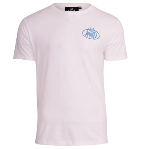 Image of Kings Will Dream KWD Mens Designer Classic T Shirt Original Summer Tee Front and Back Logo Print Crown Logo White XL