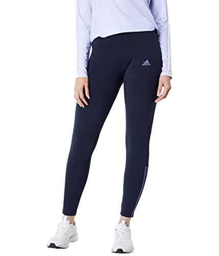 Image of adidas Doubleknit 3-Stripes 7/8 Tights Legend Ink/Orbit Violet LG