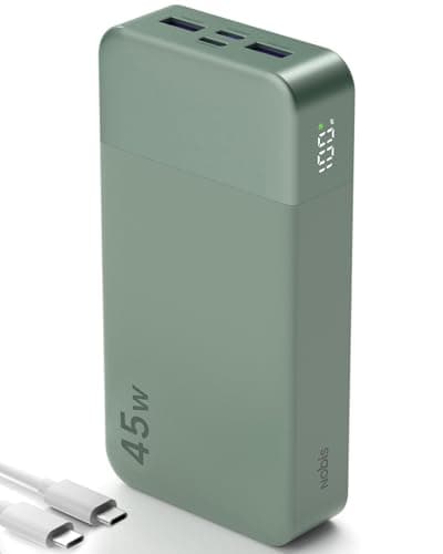 Image of NOBIS 45W Power Bank 20000mAh - Power Bank Fast Charging with 2*USB-C(in/out) & 2*USB-A, Portable Charger with Digital Display & Small Current Mode, Compatible with Phone 17 S25