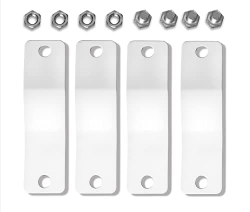 Image of White Metal Wall Mounting Brackets for Electrical Box Enclosure (4pcs/Unit)