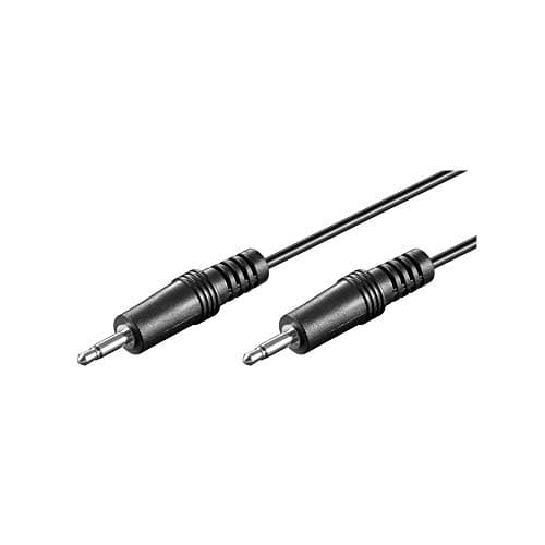 Image of Goobay 50460 AUX Audio Connector Cable, 3.5 mm Stereo, Black, 1.5 m Cable Length