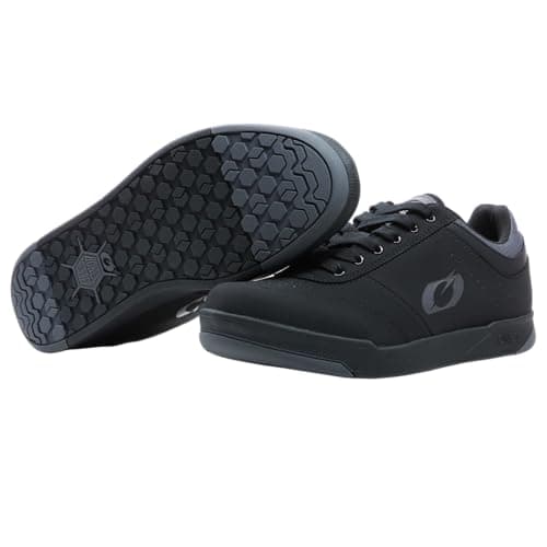 Image of O'NEAL | Mountain Bike Shoes | MTB Downhill Freeride | Vegan | Ultimate Balance Between Grip and Foot Positioning, Breathable | Pumps Flat V.22 Shoe | Adult | Black Grey | Size 45