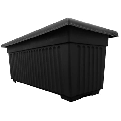 Image of STORM TRADING GROUP Lightweight Plastic Sovereign Trough Planter Ideal For Growing Flowers For Home, Garden & Patios 70cm Slate Grey (4)