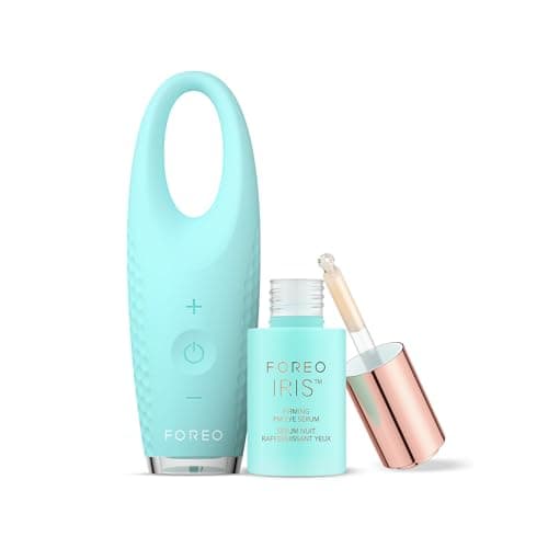 Image of FOREO Eye Candy IRIS 2 Bundle - Lymphatic Drainage Eye Massager + FOREO IRIS Firming PM Serum, 15 ml - Dark Circle & Puffiness Reducer - Anti-Wrinkle Treatment