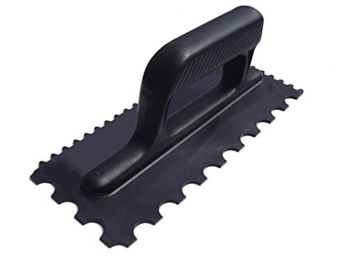 Image of Vitrex Wall & Floor Adhesive Trowel has 6mm Wall and 10×20mm Floor notches for Even Adhesive Spread. Safe for underfloor Heating—Won’t Damage Wires. Reusable, Reliable, and Easy to Handle