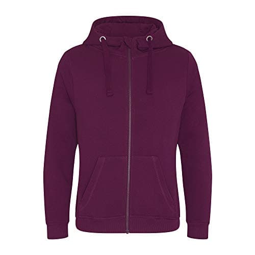 Image of AWDis Just Hoods Mens Graduate Heavyweight Full Zip Hoodie (3XL) (Burgundy)