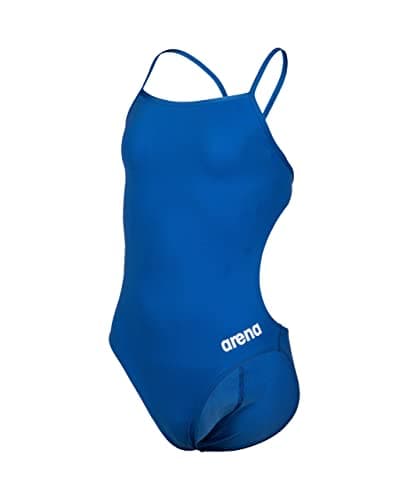 Image of ARENA Solid Challenge Team Junior Girl's One-piece Swimsuit, Fast-Drying Sports Swimwear, MaxLife Fabric with Maximum Chlorine Resistance and UPF 50+ UV Protection Royal-White