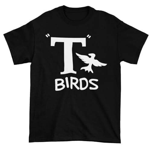 Image of T-Birds Grease Fancy Dress Mens or Womens T Shirt (Large, Black)