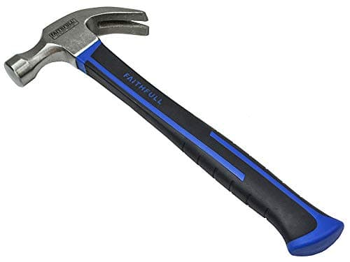 Image of Faithfull FAICH8FG Fibreglass Handled Claw Hammer 227g (8oz)