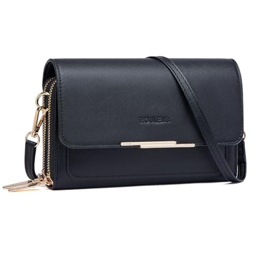 Image of Roulens Small Crossbody Phone Bag for Women,PU Leather Mobile Phone Bags Card Holder Purse and Handbags,Shoulder Bag with Adjustable Strap