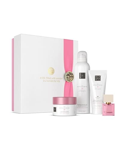 Image of RITUALS Gift Set The Ritual of Sakura Medium - Four Skincare Products Enriched with Cherry Blossom and Rice Milk - Bath Gift Box with Renewing and Soothing Properties