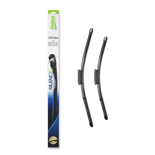 Image of VALEO Silencio Wiper - VF434 - Kit of High Performance, Superior Road Visibility, Easy Installation Original Flat Blades 580mm/530mm - Front - Set of 2 Wiper Blades - 574634