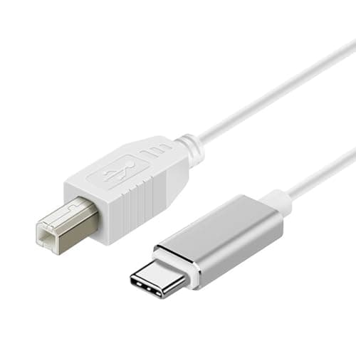 Image of Jiyeo 1M USB C to USB B Midi Cable,Type C to USB B Interface Lead for Midi Controller Keyboard Audio Interface Printer Piano Keyboard White