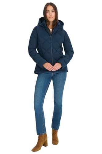 Image of Tommy Hilfiger Women's Every Day Essential Lightweight Coat Down Alternative, Navy, M