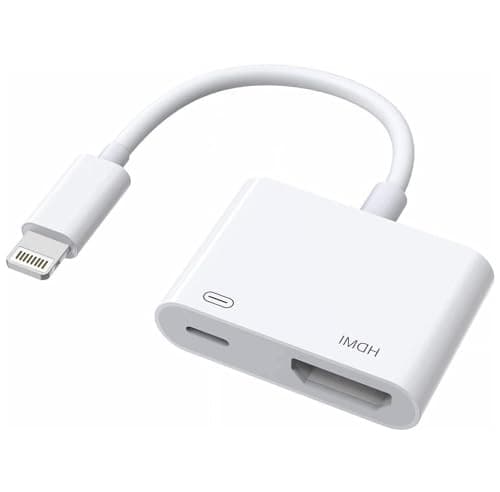Image of [Apple MFi Certified] Apple Lightning to HDMI Adapter for iPhone to TV, 1080P Digital AV Adapter Sync Screen Connector Cable Compatible for iPhone 14 13 12 11 XS XR X 8 iPad to HDTV Projector Monitor