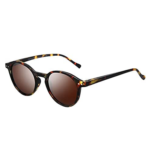 Image of ZENOTTIC Multicolour Round Retro Sunglasses for Men & Women, Polarised Eyewear with UV400 Protection