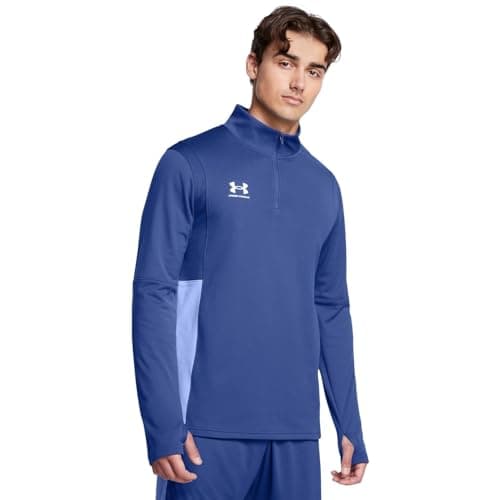 Image of Under Armour Mens Challenger Half Zip Midlayer Top Tech Blue M
