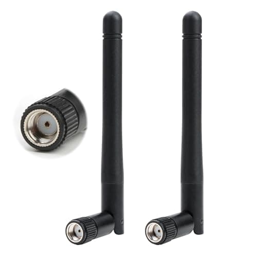 Image of 2 Pack WiFi Antenna RP-SMA WiFi Aerial 2.4GHz 5GHz 5.8GHz 3dBi MIMO Male Dual Band External Connector for Router Network Card USB Adapter Monitor PC
