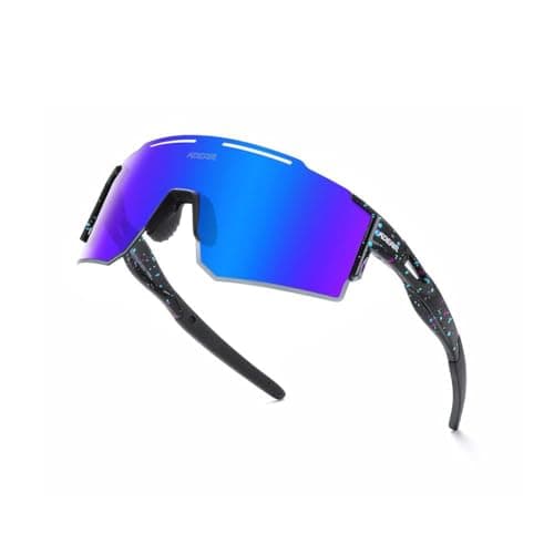 Image of GoHZQ Polarised Sports Sunglasses for Men Womens Polarized Cycling Sunglasses UV400 Protection TR90 Superlight Frame Glasses for Driving, Fishing, Bike (Dark Blue)
