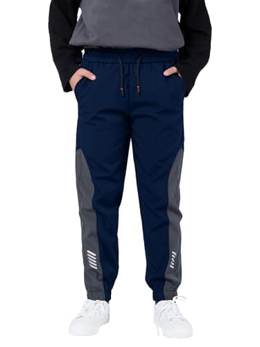Image of SERENYOU Boys Waterproof Trousers Softshell Trekking Pants Kids Outdoor Joggers 11-12 Years Navy, Size 160