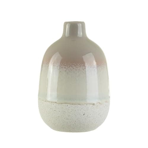 Image of Sass & Belle Mojave Glaze Grey Vase - Small Ceramic Vase for Table Decoration Modern Home Decor Accent Piece Decorative Flower Vases for House Gifts designed by Sass and Belle