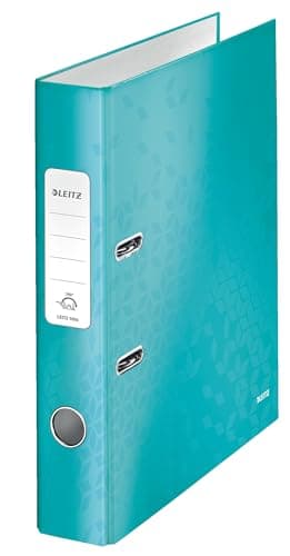 Image of Leitz 10060051 A4 50 mm WOW 180 Lever Arch Files - Ice Blue