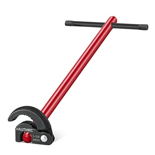 Image of HAUTMEC 279MM Pro Basin Wrench with Adjustable 10MM to 32MM Capacity,Plumber Wrench for Faucet Hex Nuts in Tight Space HT0261-UK
