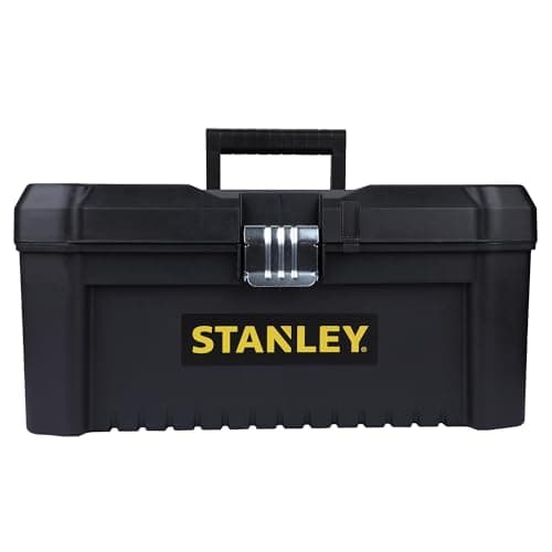 Image of STANLEY Essential Tool Box (16in), Durable Storage Solution with Removable Tote Tray and Organisers, for Parts and Tools Storage, STST1-75518