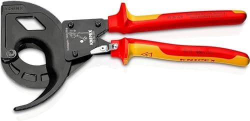 Image of KNIPEX Cable Cutter (Ratchet Principle, 3-Stage) in Blister Insulated with Multi-Component Grips, VDE-Tested 320 mm, 95 36 320