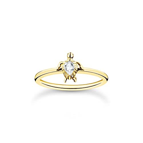 Image of Thomas Sabo ring turtle gold-plated silver TR2401-414-14-56