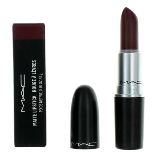 Image of MAC Matte Creamy Lipstick, Intense Reddish-Burgundy Colour, for Unisex-Adults, Glides Softly Over the Lips, 3g