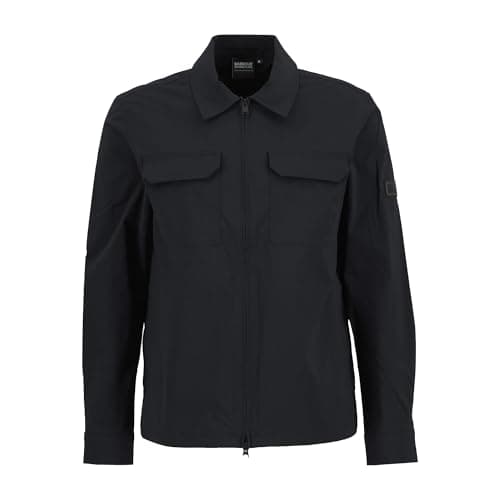 Image of Barbour International Tucson Overshirt Shirt, Black (UK, Alpha, M, Regular, Regular, Black)
