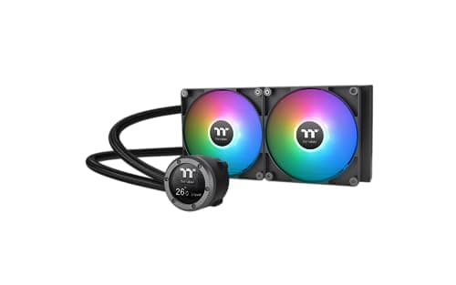Image of Thermaltake TH280 V2 Ultra ARGB Sync/AlO Liquid Cooler/ARGB Fan 120 * 3/PWM 500~1500rpm/Water Block 2.1" LCD/Black