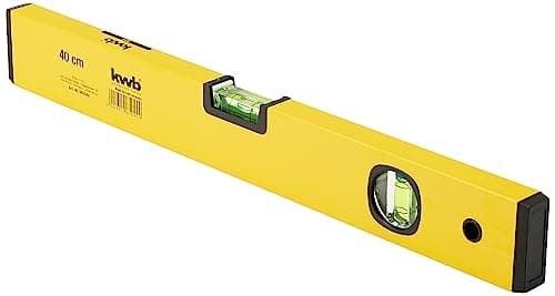 Image of KWB ALUMINIUM SPIRIT LEVEL 40 CM, 0.5 MM/M ACCURACY, PRECISION GROUND, HORIZONTAL AND VERTICAL VIALS