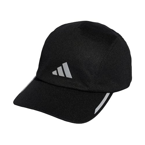 Image of adidas Unisex Running MESH 4 Panel Cap Climacool, Black/Reflective Silver, L-XL