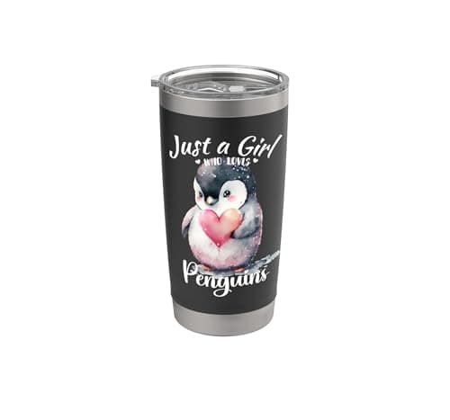 Image of Just a Girl Who Loves Penguins for Girls Who Love Animals Stainless Steel Insulated Tumbler