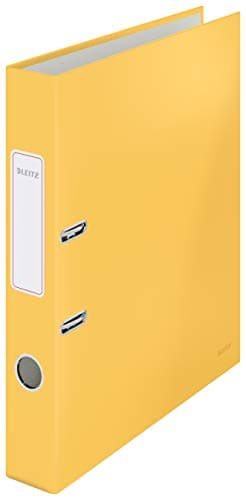 Image of Leitz Lever Arch File, 350 Sheet Capacity, 50 mm Spine, Cosy Range, A4, Warm Yellow, 10620019