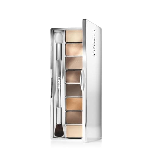 Image of Clinique All About Shadow Eye Shadow Palette, 8 Silky + Buildable Shades | Safe For Sensitive Eyes, A Nude Honey Mood