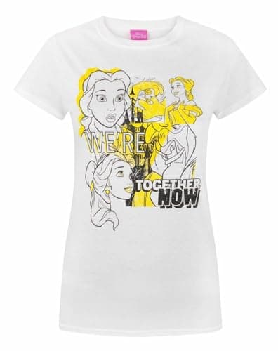 Image of Disney Beauty and The Beast Belle Together Women's T-Shirt White